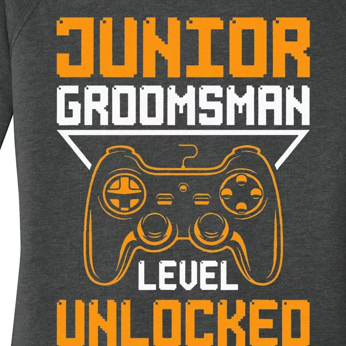 Cute Junior Groomsman Gaming Wedding Party Jr Gift Women's Perfect Tri Tunic Long Sleeve Shirt