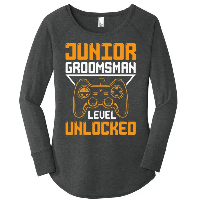 Cute Junior Groomsman Gaming Wedding Party Jr Gift Women's Perfect Tri Tunic Long Sleeve Shirt