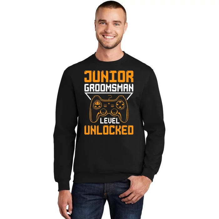 Cute Junior Groomsman Gaming Wedding Party Jr Gift Tall Sweatshirt