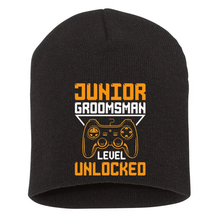 Cute Junior Groomsman Gaming Wedding Party Jr Gift Short Acrylic Beanie