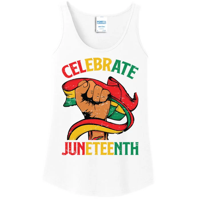 Celebrate Juneteenth Graphic Ladies Essential Tank