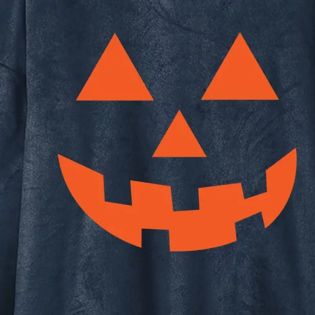 Classic Jackolantern Halloween Pumpkin Face Trick Or Treat Gift Hooded Wearable Blanket