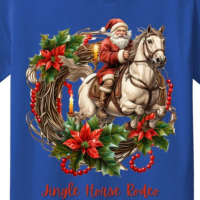 Christmas Jingle Horse Rodeo Winter Funny S Gift Kids T-Shirt