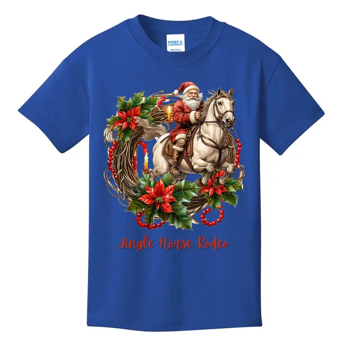 Christmas Jingle Horse Rodeo Winter Funny S Gift Kids T-Shirt