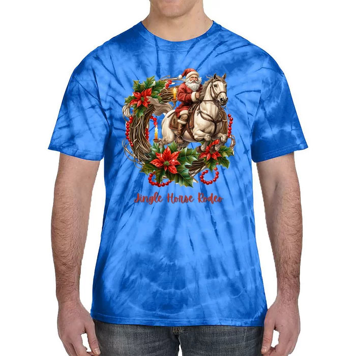 Christmas Jingle Horse Rodeo Winter Funny S Gift Tie-Dye T-Shirt