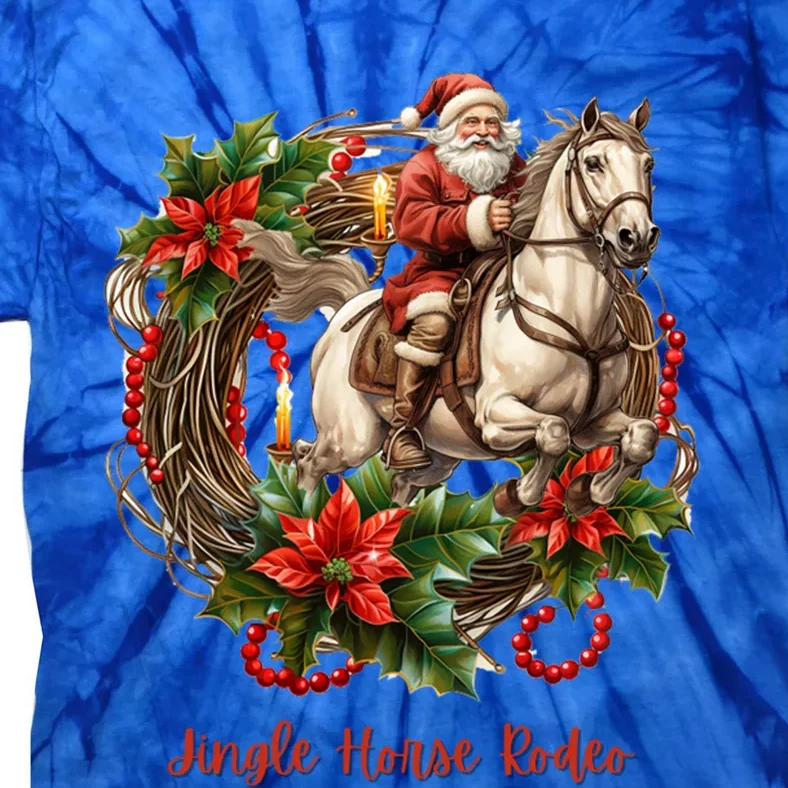 Christmas Jingle Horse Rodeo Winter Funny S Gift Tie-Dye T-Shirt