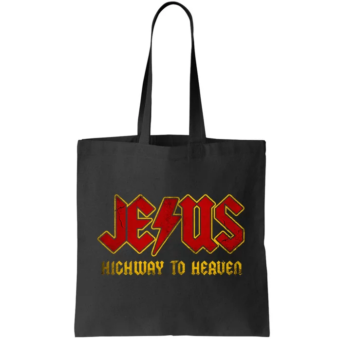 Christ Jesus Highway To Heaven Superhero Jesus Christian Tote Bag