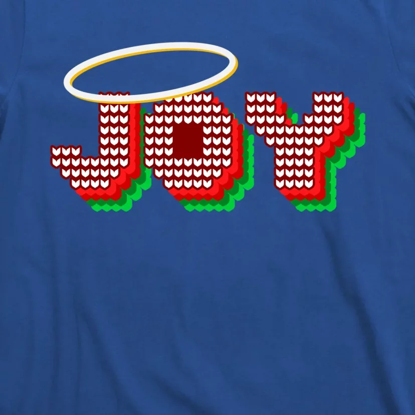 Christmas Joy Halo Xmas Knitted Faith Gift T-Shirt