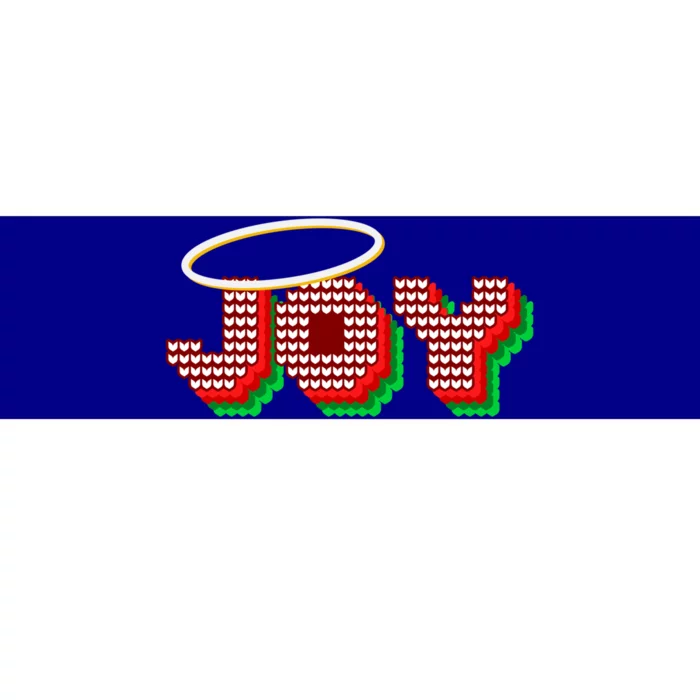 Christmas Joy Halo Xmas Knitted Faith Gift Bumper Sticker