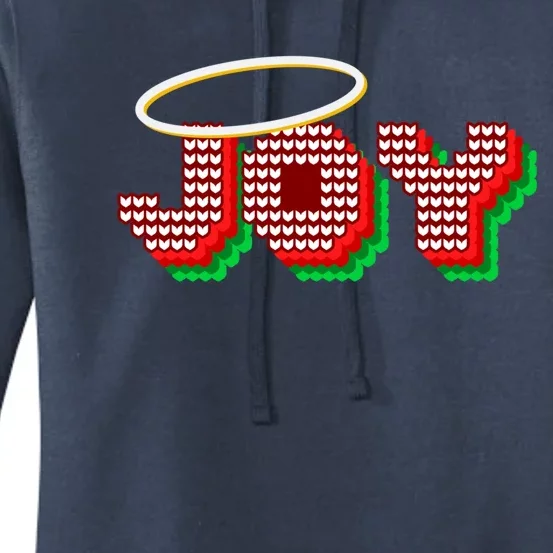 Christmas Joy Halo Xmas Knitted Faith Gift Women's Pullover Hoodie