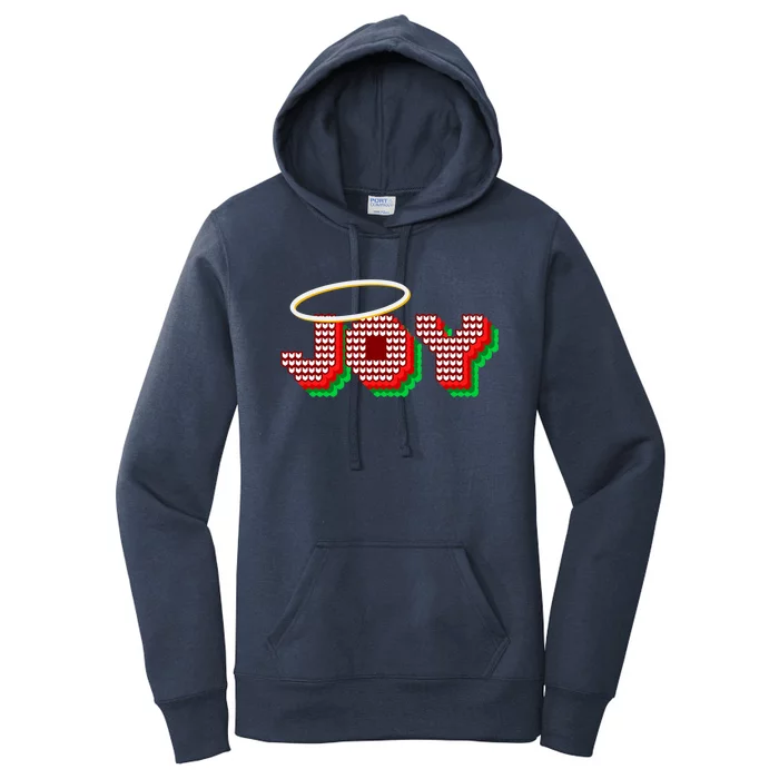 Christmas Joy Halo Xmas Knitted Faith Gift Women's Pullover Hoodie