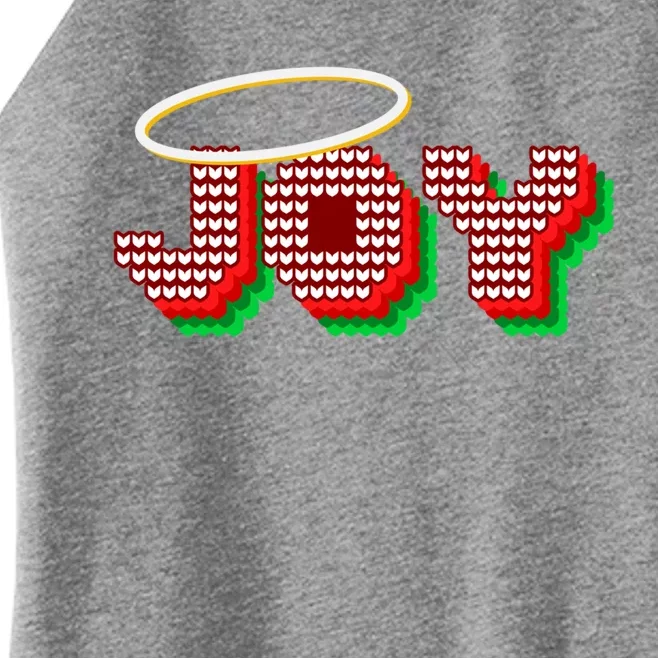 Christmas Joy Halo Xmas Knitted Faith Gift Women’s Perfect Tri Rocker Tank