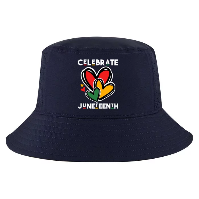 Celebrate Junenth Hearts Black Freedom Day Cute Gift Cool Comfort Performance Bucket Hat