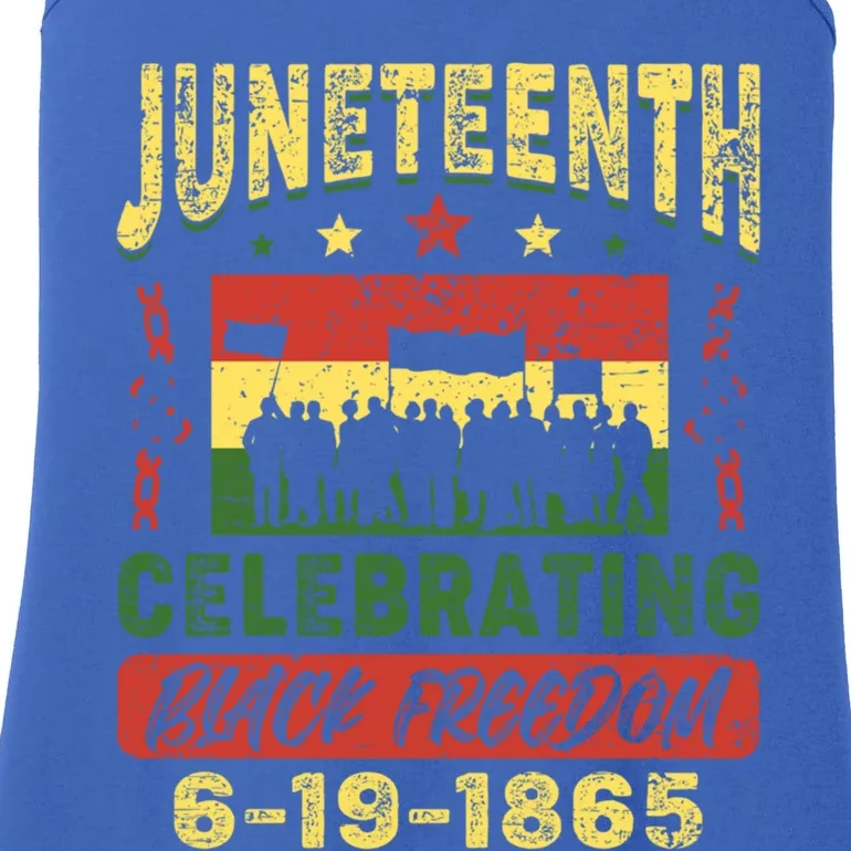 Celebrating Juneteenth Independence Day Black Freedom 1865 Gift Ladies Essential Tank