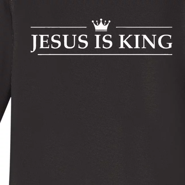 Christian Jesus Is King Baby Long Sleeve Bodysuit