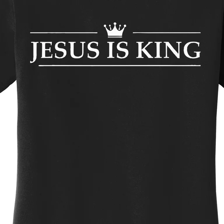 Christian Jesus Is King Design Crown Women's T-Shirt