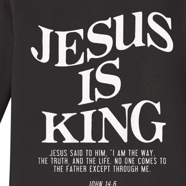 Christian Jesus Is King Baby Long Sleeve Bodysuit