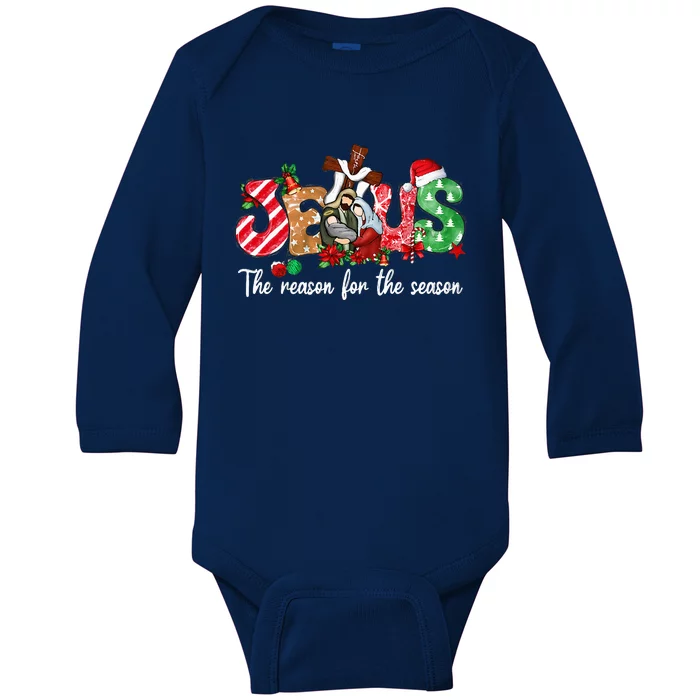 Christmas Jesus Is The Reason For The Season Jesus Pajamas Baby Long Sleeve Bodysuit