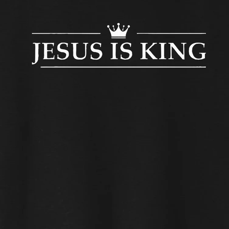 Christian Jesus Is King Design Crown Women's Crop Top Tee