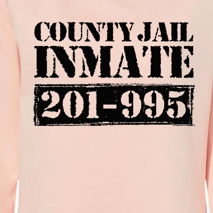 County Jail Inmate Number Halloween Costume Party Womens California Wash Sweatshirt