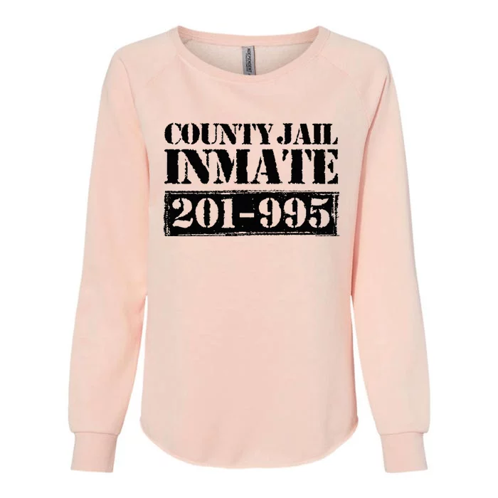 County Jail Inmate Number Halloween Costume Party Womens California Wash Sweatshirt