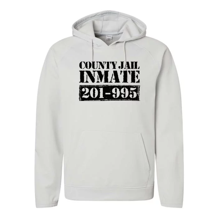 County Jail Inmate Number Halloween Costume Party Performance Fleece Hoodie