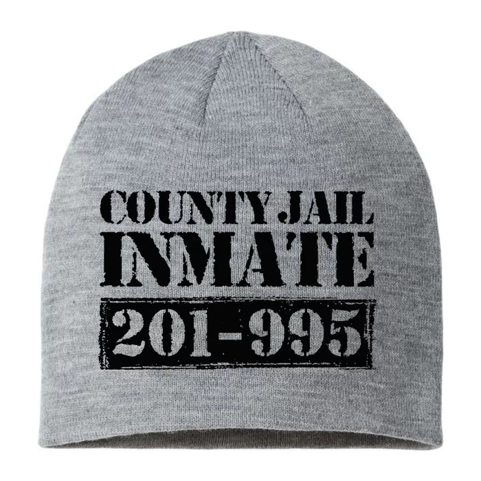 County Jail Inmate Number Halloween Costume Party 8 1/2in Sustainable Knit Beanie