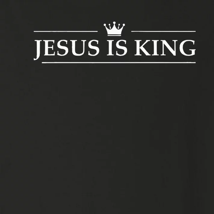 Christian Jesus Is King Design Crown Toddler Long Sleeve Shirt