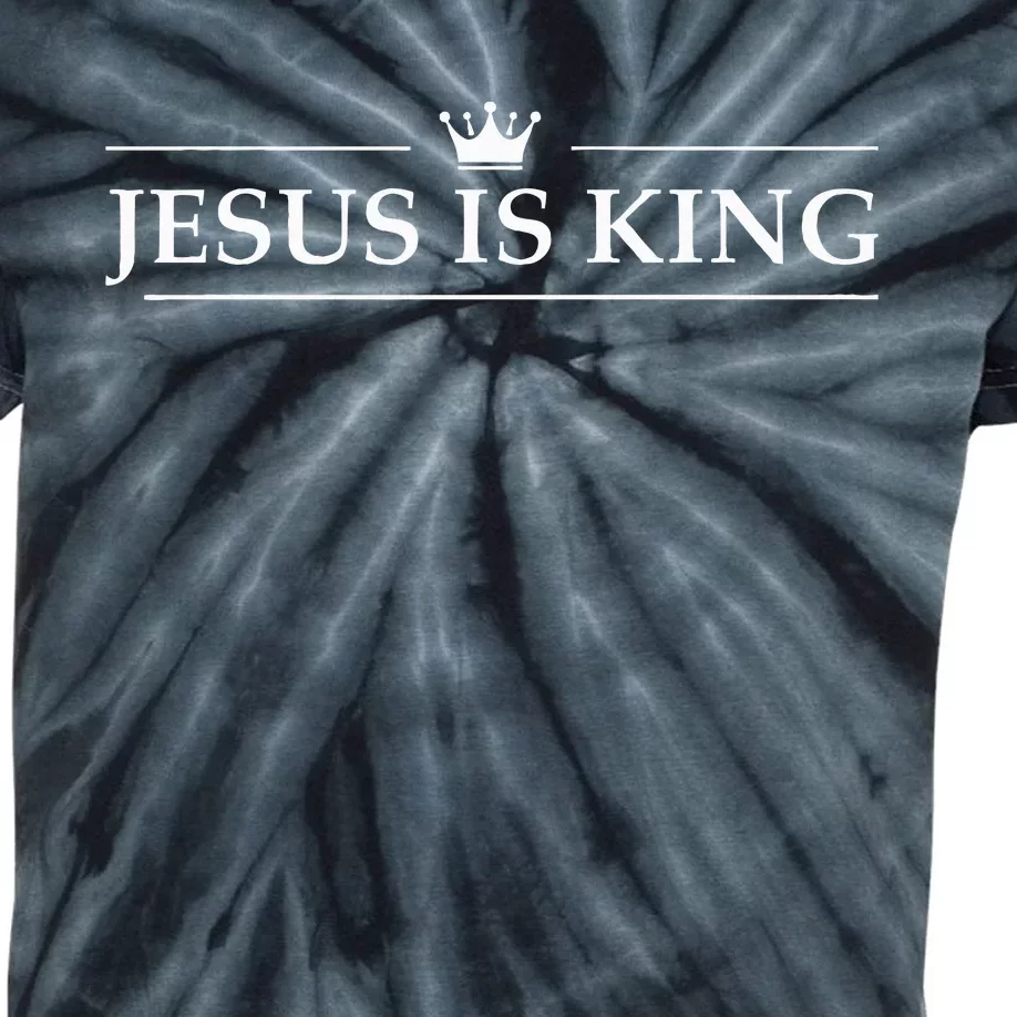 Christian Jesus Is King Design Crown Kids Tie-Dye T-Shirt