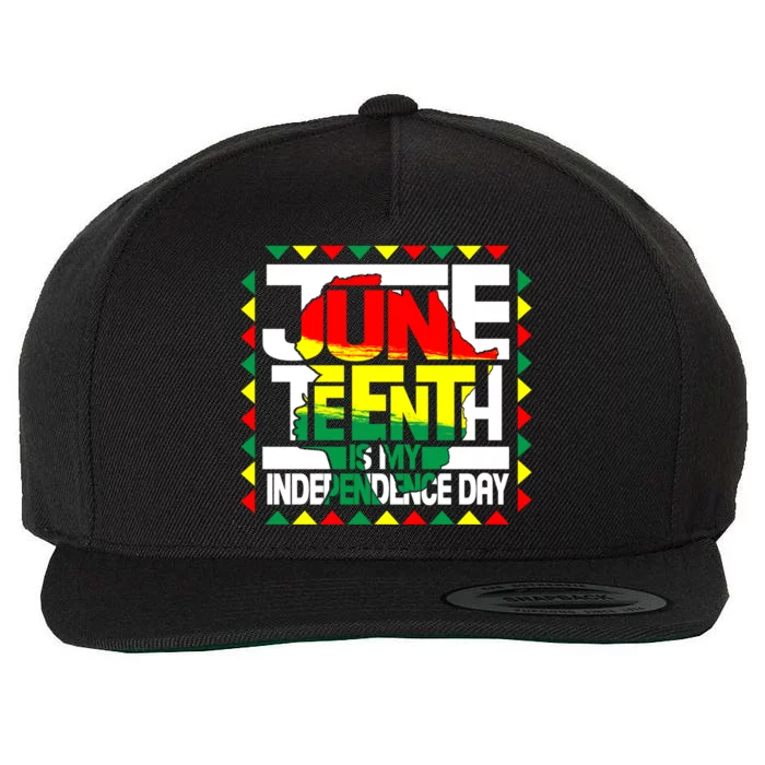 Celebrate Juneteenth Is My Independence Day Map Of Africa Gift Wool Snapback Cap