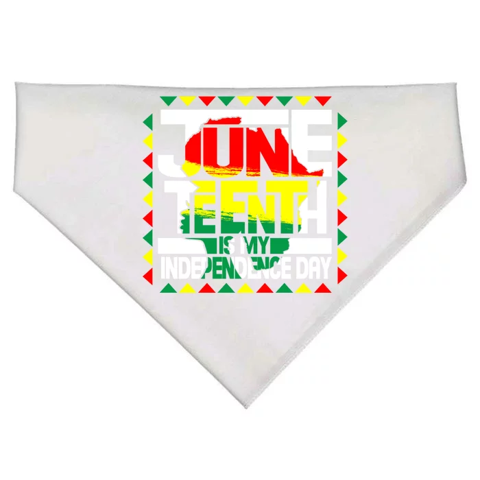 Celebrate Juneteenth Is My Independence Day Map Of Africa Gift USA-Made Doggie Bandana