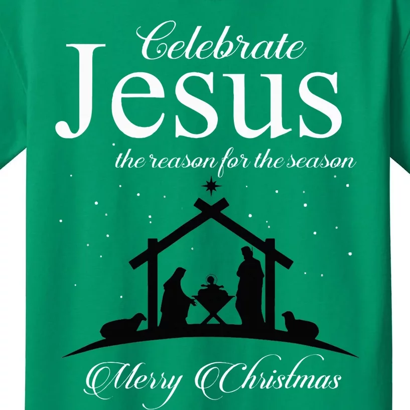 Celebrate Jesus Is The Reason For The Season Christmas Kids T-Shirt