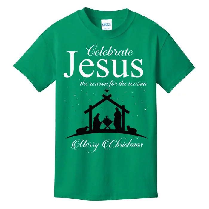 Celebrate Jesus Is The Reason For The Season Christmas Kids T-Shirt