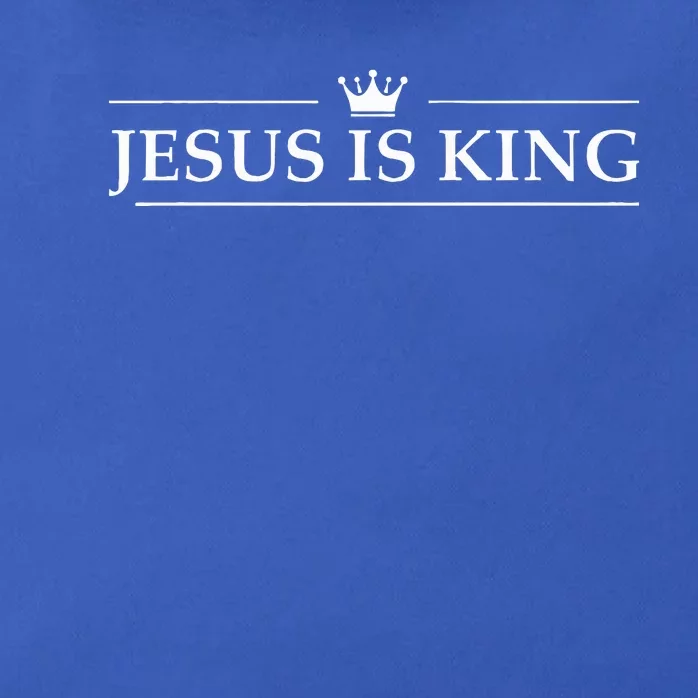 Christian Jesus Is King Design Crown Zip Tote Bag