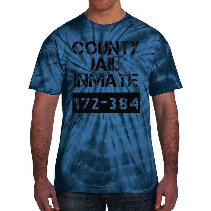 County Jail Inmate Prisoner Halloween Costume Gift Tie-Dye T-Shirt