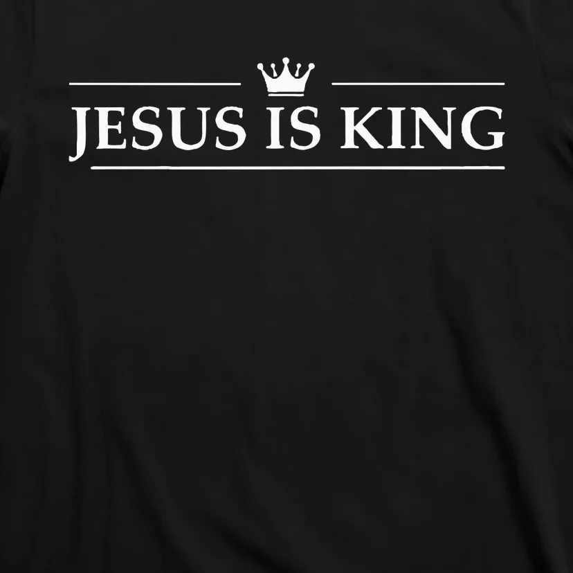 Christian Jesus Is King Design Crown T-Shirt