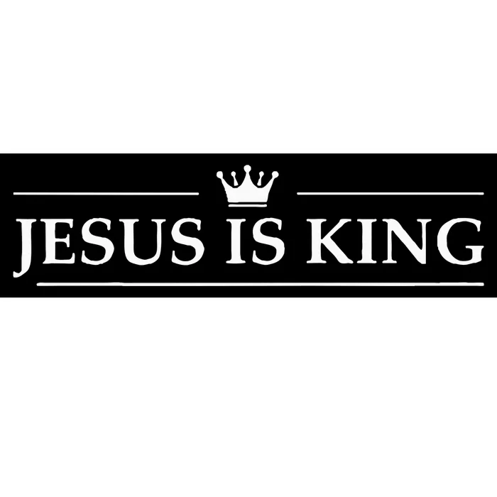 Christian Jesus Is King Design Crown Bumper Sticker