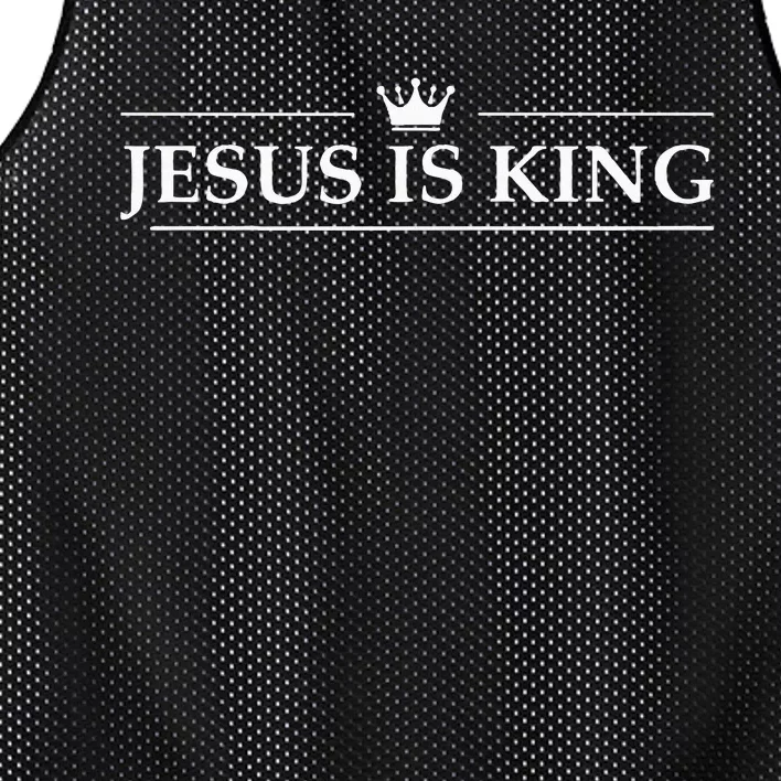 Christian Jesus Is King Design Crown Mesh Reversible Basketball Jersey Tank