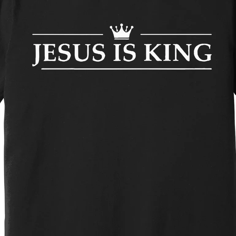 Christian Jesus Is King Design Crown Premium T-Shirt