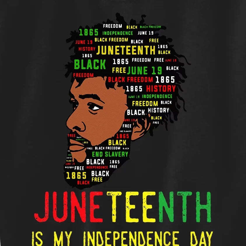 Celebrate Juneteenth Independence Day Black Fathers Day Kids Sweatshirt