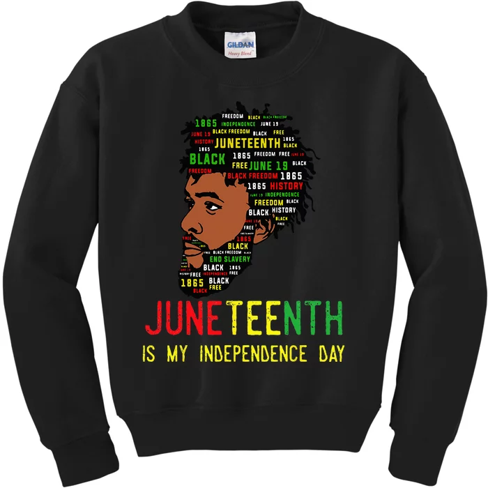 Celebrate Juneteenth Independence Day Black Fathers Day Kids Sweatshirt