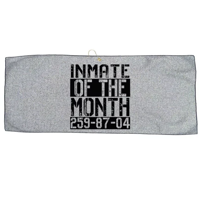 County Jail Inmate Of The Month Prisoner Costume Halloween Large Microfiber Waffle Golf Towel