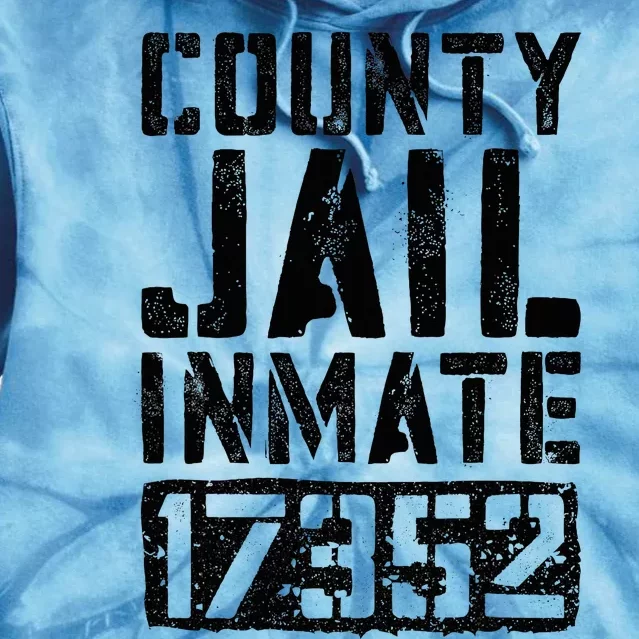 County Jail Inmate Inmate Costume Tie Dye Hoodie