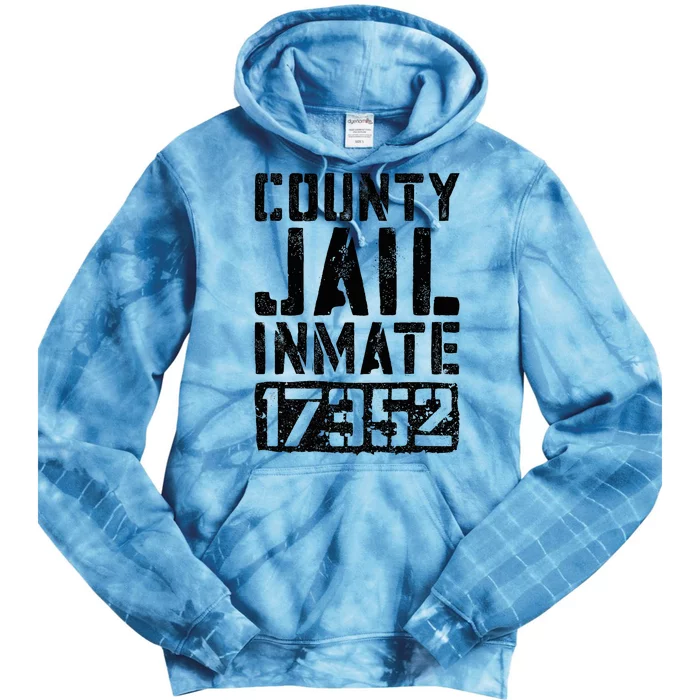 County Jail Inmate Inmate Costume Tie Dye Hoodie