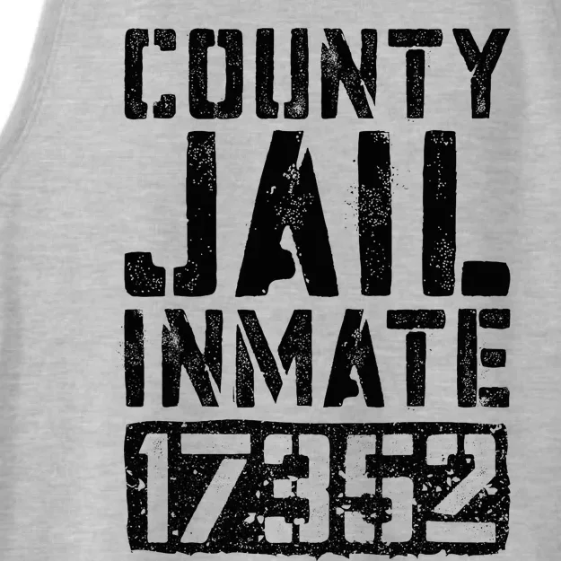 County Jail Inmate Inmate Costume Ladies Tri-Blend Wicking Tank