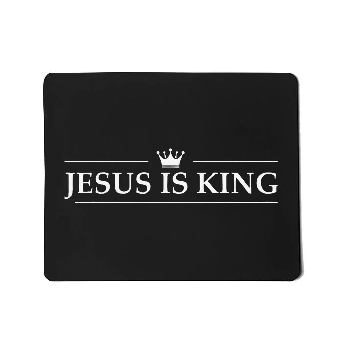 Christian Jesus Is King Design Crown Mousepad