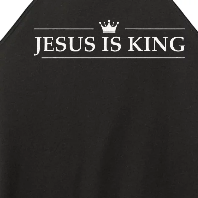 Christian Jesus Is King Design Crown Women’s Perfect Tri Rocker Tank