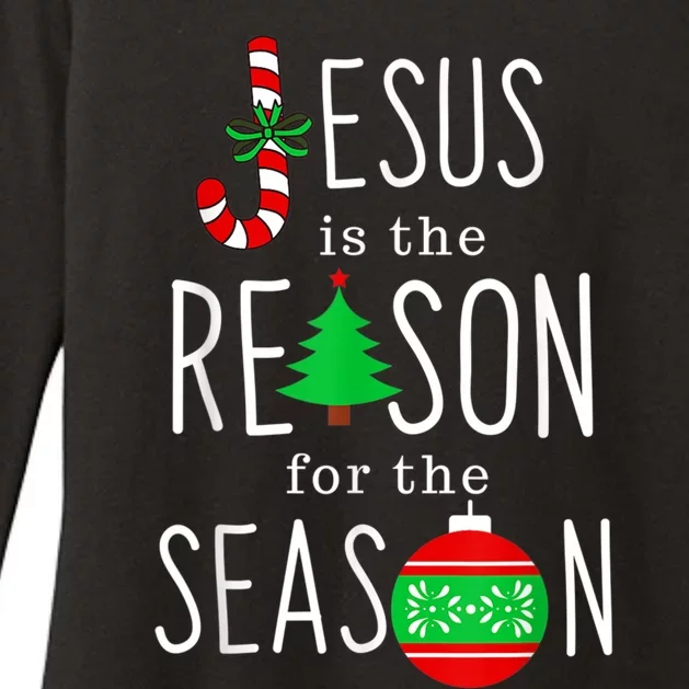 Christ Jesus Is The Reason For The Season Funny Christmas Gift Womens CVC Long Sleeve Shirt