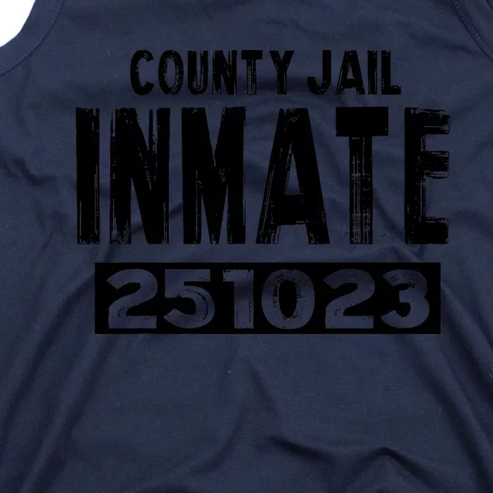 County Jail Inmate Funny Easy Halloween Prisoner Costume Tank Top