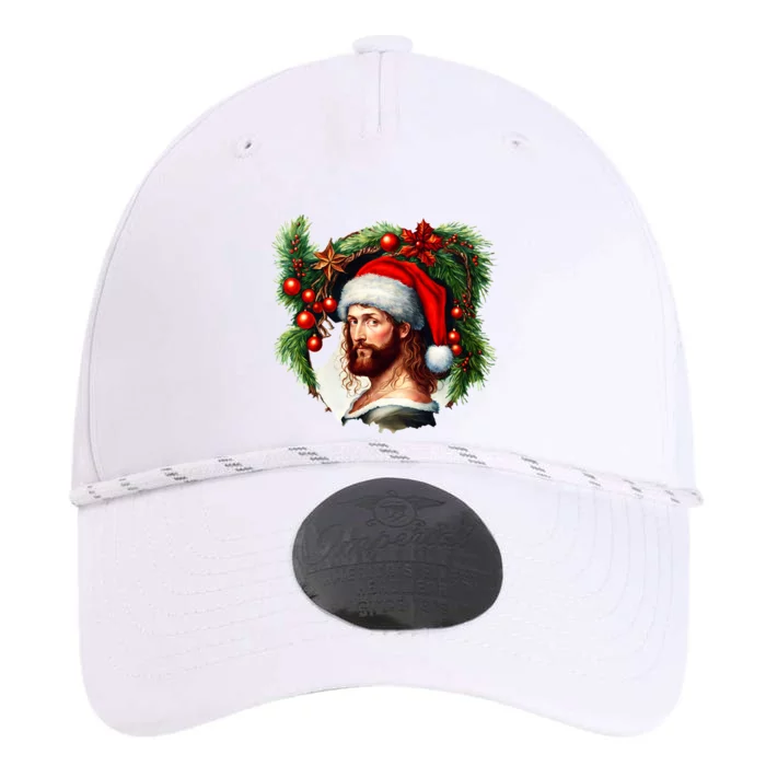 Christmas Jesus In Santa Hat Portrait Decorations Performance The Dyno Cap